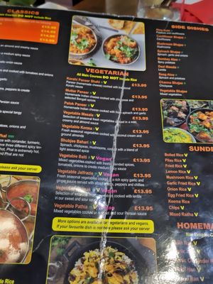 Another look at that menu at The Naz in Belfast