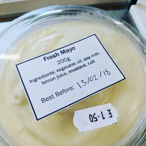 Fresh deli items - made in store mayo at Farplace Charity Rescue - Newcastle upon Tyne in Newcastle Upon Tyne