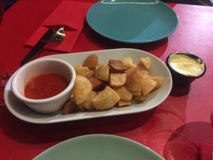 Patatas bravas  at 2 Taps Winebar in Belfast