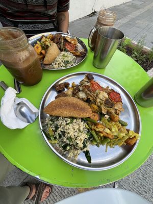 Buffet ! So many good options, this is not all of the options though! Everything is healthy & delicious  at Hare Krishna Buffete in Monterrey