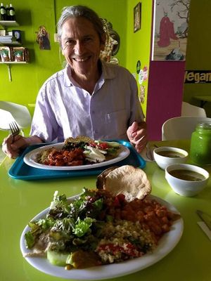 Selection from the buffet at Hare Krishna Buffete in Monterrey