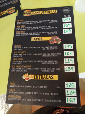 Menue 2 at Hare Krishna Buffete in Monterrey