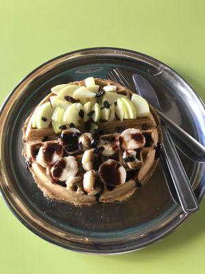 Waffle  at Hare Krishna Buffete in Monterrey