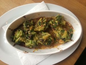 Tasty filled mushroom in peanut sauce  at Ronja in Muelheim