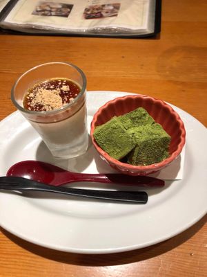 Dessert (part of vegetarian degustation) at Mamehachi in Kyoto