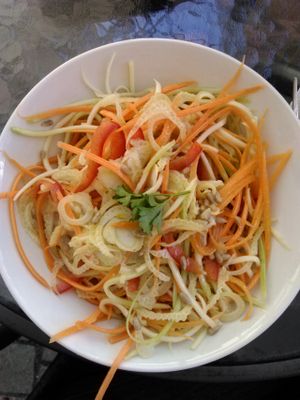 Fennel and carrot raw salad at BIOFresh in Timisoara