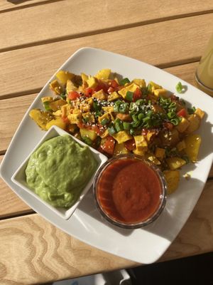 Rosti with extra avocado sauce   at BIOFresh in Timisoara