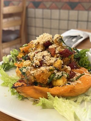 Stuffed sweet potato.   at BIOFresh in Timisoara