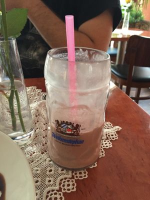 Vegan milkshake with coconut milk. at Ümis Cafe in Munich