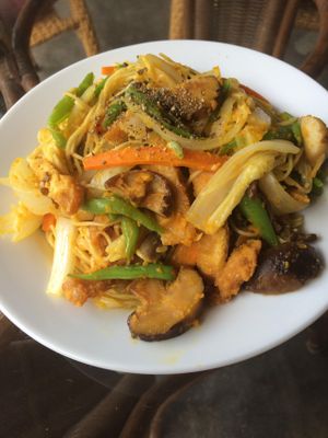 Stir Fry Noodles -- A very large portion, but very light and fresh tasting! at Karma Waters in Hoi An