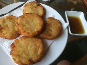 Banana Pancakes with Ginger Sauce at Karma Waters in Hoi An