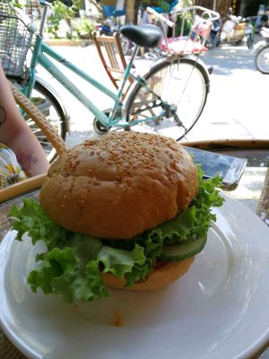 Burger, yummi at Karma Waters in Hoi An