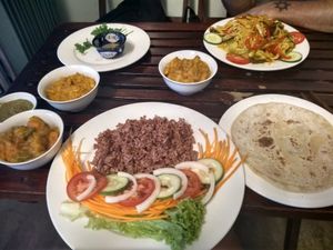 Vegetable thali at Karma Waters in Hoi An