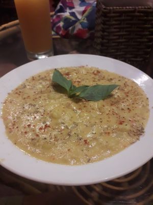 Great mac and cheese at Karma Waters in Hoi An