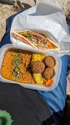 ベジキーマカレーと大豆ミートのピタパン at VegRecar in Matsuyama