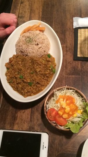 Curry indian style at VegRecar in Matsuyama