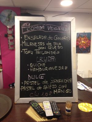 vegan and raw vegan food. at Carabrecol in Gran Canaria