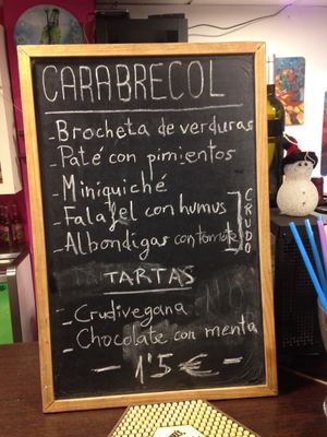 vegan and raw vegan food. at Carabrecol in Gran Canaria