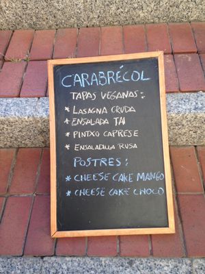 vegan and raw vegan food. at Carabrecol in Gran Canaria