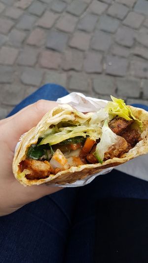 Vegan gyros wrap. Very tasty!! at Bi-Bu Vegan Mobil Bonn in Bonn