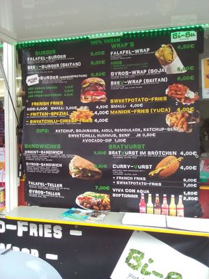 Menü at Bi-Bu Vegan Mobil Bonn in Bonn