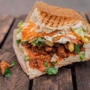 Gyros-Sandwich ( vegan) at Bi-Bu Vegan Mobil Bonn in Bonn