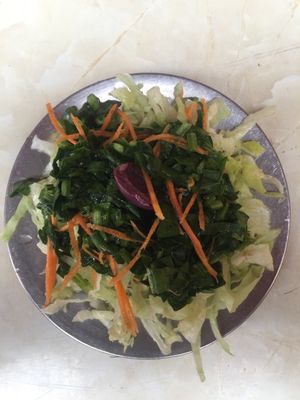 Side salad at Comedor Vegetariano in Huaraz