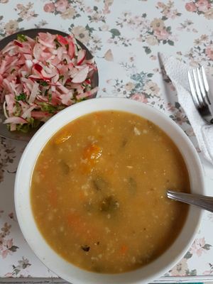 soup of the day  at Comedor Vegetariano in Huaraz