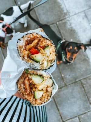 Hoisin duck maki roll at Happy Maki in Brighton
