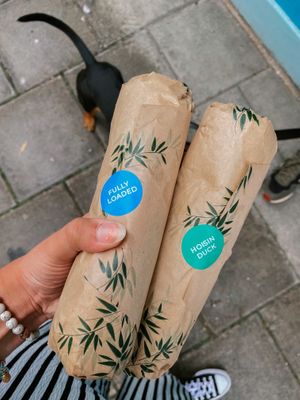 Fully loaded & hoisin duck at Happy Maki in Brighton