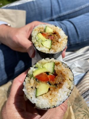 Hoisin Duck Maki Roll  at Happy Maki in Brighton