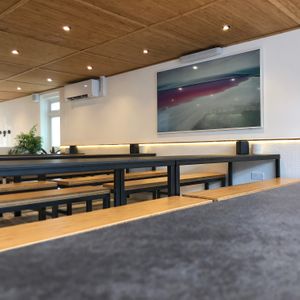 Seating area
 at Happy Maki in Brighton