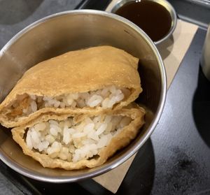 tofu pockets   at Happy Maki in Brighton