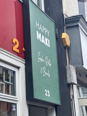 Arrival  at Happy Maki in Brighton