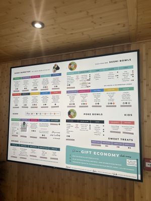 Menu  at Happy Maki in Brighton