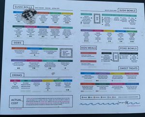 Menu  at Happy Maki in Brighton