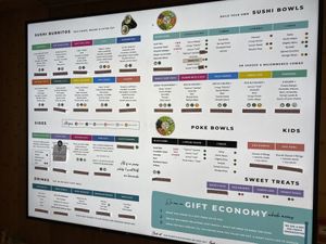 Menu  at Happy Maki in Brighton