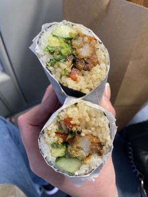 Caulipop sushi burrito  at Happy Maki in Brighton