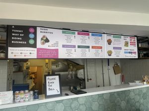 All the Sushi Burritos options and some extras   at Happy Maki in Brighton
