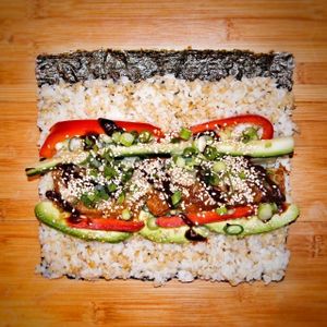 HOISIN "DUCK" MAKI ROLL : 

 at Happy Maki in Brighton