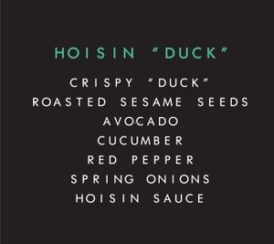 Hoisin Duck fillings  at Happy Maki in Brighton