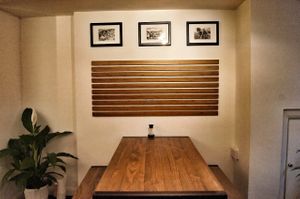 Downstairs seating area, zen garden of avocado dreams.  at Happy Maki in Brighton