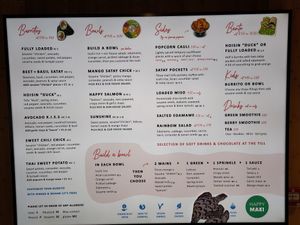 Menu at Happy Maki in Brighton