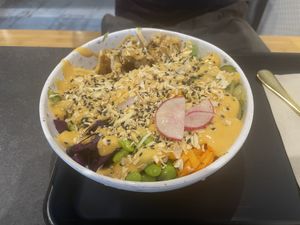 Build your own bowl, with  at Happy Maki in Brighton