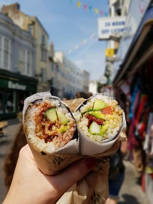 Duck roll and triple avocado roll ❤ at Happy Maki in Brighton