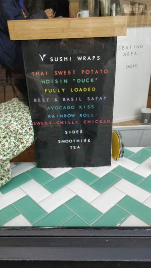 Menu options at Happy Maki in Brighton