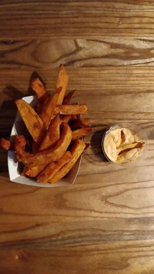 Sweet potato fries at Happy Maki in Brighton
