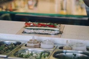Making the rolls at Happy Maki in Brighton