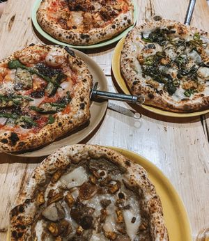  Lots of pizzas - can’t remember the names at Purezza in Brighton