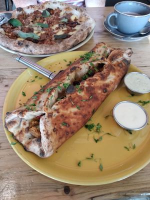 Calzone at Purezza in Brighton